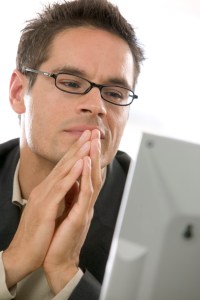 Businessman Using Computer