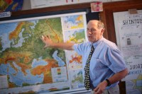 Teacher Explaining Map of Europe