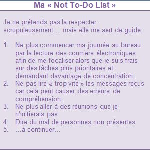 ma not to do list
