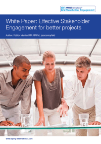 Effective stakeholder engagement APMG