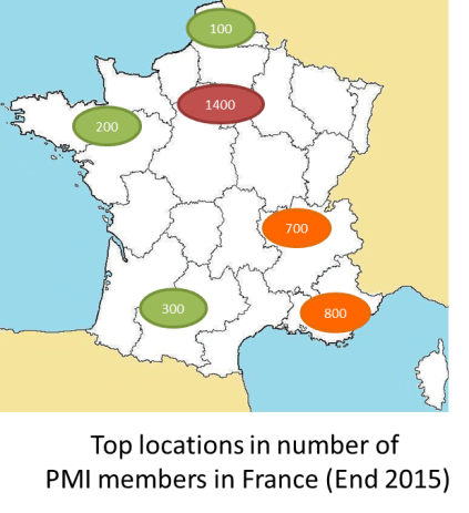 PMI Members top locations France