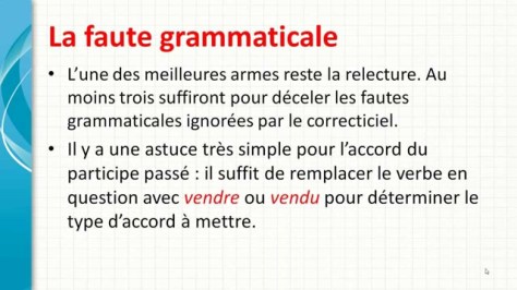 faute grammaticale